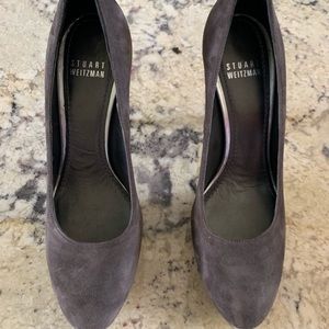 Stuart Weitzman Grey Suade Platforms
